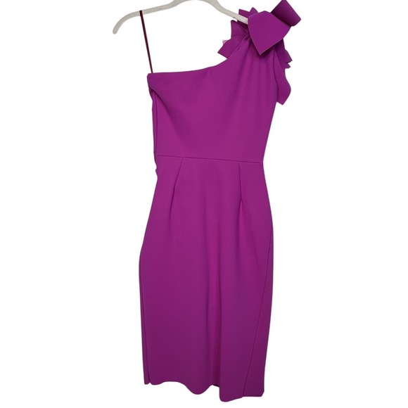 Chiara Boni La Petite Robe Womens Dress Size 42 Fuchsia One Shoulder Floral